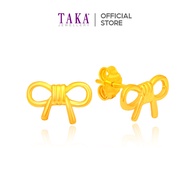 TAKA Jewellery 916 Gold Earrings Ribbon