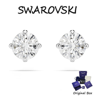 ♈Swarovski♈ ต่างหู Stilla Attract เงินสเตอร์ลิง S925 ตัดกลมและเพชรสีขาว (แจกกล่องของขวัญบรรจุภัณฑ์ขอ