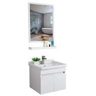 d61h簡約50cm不鏽鋼掛牆式浴室櫃組合衛浴櫃小戶型洗臉盆洗手