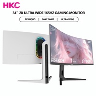 HKC 34" Ultra Wide Curved Monitor 21:9 3440 x 1440P WQHD 165HZ 1000R 1ms Gaming Monitor For PC Lapto