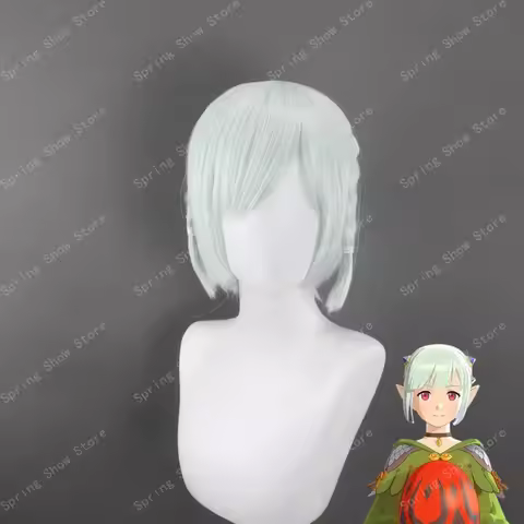 Monster Hunter Stories 2 Wings of Ruin Ena Cosplay Costume Hair Light Blue Short Styled Halloween Pa