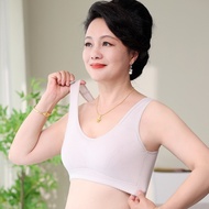 36-44B Cup 46-48C Cup Women Plus Size Bra Pullover Vest Middle-aged Elderly Bra Jacquard Breathable 