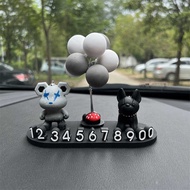 Couple Creative Cartoon Scene Parking Sign Car Accessories 4D Temporary Car Parking Sign Moving Car 