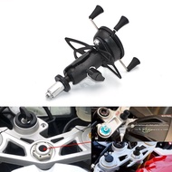 Motorcycle Phone Mount Fork Steam Center Hole Cellphone GPS Holder Clamp Stand for iPhone 12/13 Plus