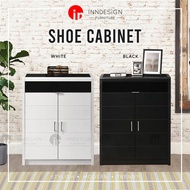 [LOCAL SELLER] AMANDA NEW ARRIVAL GLASS TOP 2 DOORS SHOE CABINET (FREE DELIVERY AND INSTALLATION)