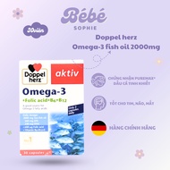 Doppelherz Omega 3 fish oil capsules supplement Omega 3, Folic Acid to support health -Bebe Sophie