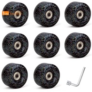8 Pack 85A Quad Roller Skate Wheels 62 X 33mm with Bearings for Double Row Skating, Quad Skates Acce