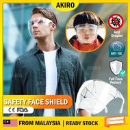 AKIRO【CLEAR STOCK】Reusable Anti Fog PPE Mask Shield Mask Full Face Mask Eyemask Safety Faceshield Sunglasses