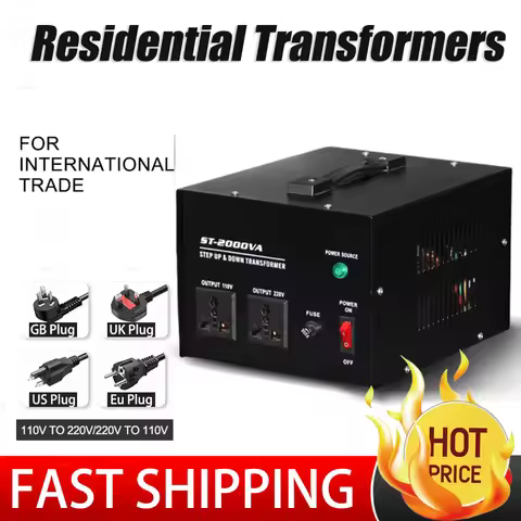 500W-5000W Household Intelligent Efficient 220V to 110V Step-Down Transformer 110V to 220V Step-Up T