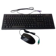 NATURAL A FN PS2 OR USB A4TECH KEYBOARD AND MOUSE COMBO / ROUND EGES KEYCAPS A4TECH MOUSE AND KEYBOA