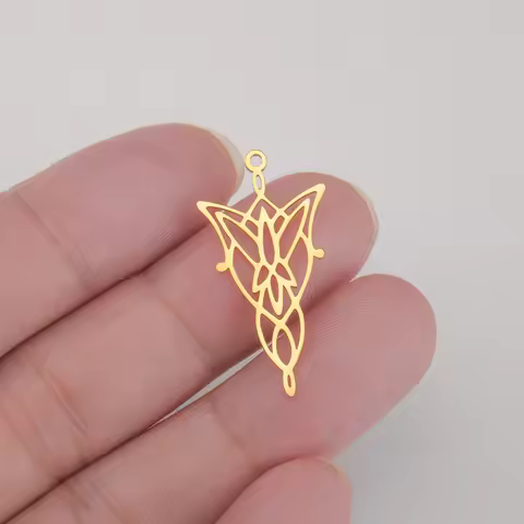 Dawapara Arwen Evenstar Pendant for Jewelry Sacred Geometric DIY Charms Blessings Symbol Stainless S