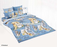 TOTO ผ้าปูที่นอนครบเซ็ต 3.5 6 ฟุต (ไม่รวมผ้านวม) ลายหมีพูส์ ลิขสิทธิ์แท้ TOTO 100%