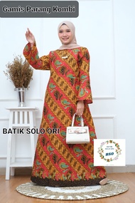 GAMIS BATIK PREMIUM ORI SOLO/ BATIK SOLO ORI/ [ COD ] PROMO TERKINI GAMIS BATIK PREMIUM ORIGINAL BAT