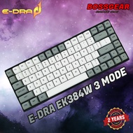 E-DRA EK384W V2 Wireless Mechanical Gaming Keyboard (3 Modes, Double-Shot PBT Keycap)