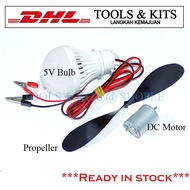 More Powerful Simple Wind Turbine Electricity Wind Generator for DC 5V Bulb Projek RBT [Penjana Angi