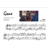 Gone by Rosé | Easy Piano Sheet Music Score with lyrics mp3