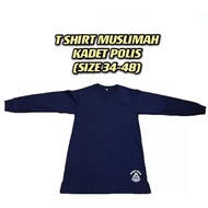 T shirt Muslimah Kadet Polis Sekolah Mengenah Agama 🔥🔥