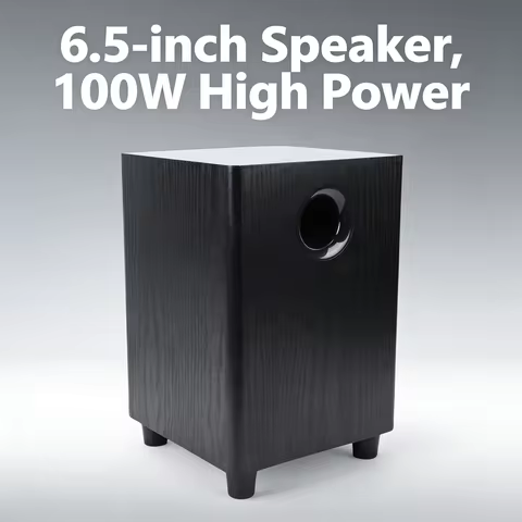 100W Home Subwoofer 6.5 Inch Independent Passive Subwoofer Speaker Plug and Play for Home Theater Pa