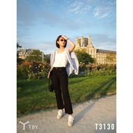 TBY JEANS by Beary กางเกงยีนส์ทรงขาม้าเล็ก สีดำเบสิค สามารถใส่ทำงานได้ รุ่น T3130