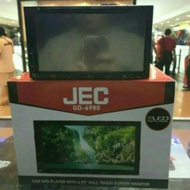 LAYAR CAR TV DVD DOUBLE DIN HEAD UNIT HEADUNIT JEC BRAND 6.95 INCH SCREEN IN FULL 1 YEAR WARRANTY