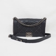 Chanel Boy 25 炭灰色