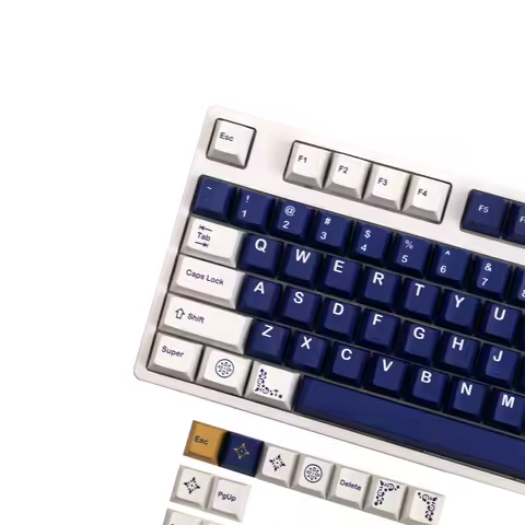 GMK Lazurite Keycaps 143 Keys Cherry Profile PBT DYE Sublimation KeyCap Set For GH60/64/68/84/87/104
