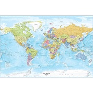 Large World Map Poster x Detailed World Wall Map Wall Map of the World Poster Laminated World Map fr