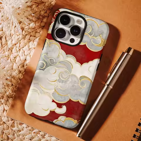 2 IN 1 Film shell Phone Case For Xiaomi Poco F6 X6 F7 X7 F5 F3 Pro Auspicious Clouds Shockproof Bump