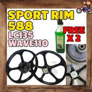 FREE TAYAR GUM & BEARING & BUSH  LELONG LELONG  SPORT RIM 588 WAVE110 WAVE W110 LC LC135 LC 135 BLAC