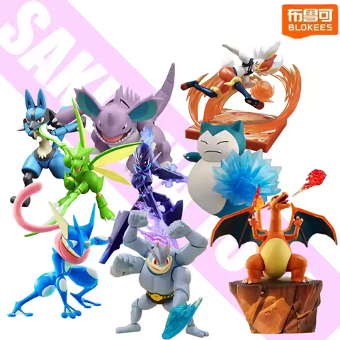 In Stock: BLOKEES Pokémon, Charizard, Kirby, Nidokai, King of Power, Ornaments, Models, Action Figur