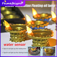 2023 New Deepavali Decorative Items Diwali Simulation LED Candle Lamp Deepavali Decorative Candle Small Floating Decorations Oil Lamp