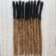 TEMU 8 To 18 Inches, 10 Strands Per Pack, 0.6 Cm Wide, Human Hair Dreadlock Extensions - Fully Handm