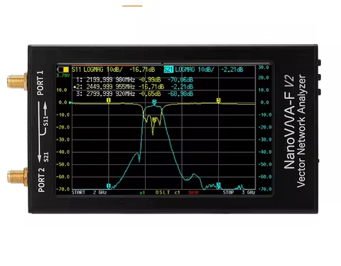 New Upgraded NanoVNA-F V2 50k-4.4G Vector Network Analyzer Antenna Filter Attenuator Impedance Match