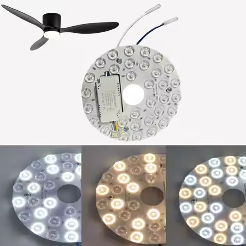 Led Lighting Bulb Panel Suitable AC 85-265V Replacement Panel Easy To Install Simple Three-color Lig