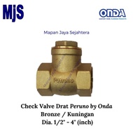 Check Valve Screw PERUNO Dia. 1" Brass Thread Valve/ (Brass)