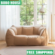 Cream Double Lazy Sofa Bean Bag Can Sleep Removable Washable Bedroom Trendy Balcony Tatami Fabric Li