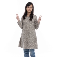 AQEELA Flower Journey Kids Blouse – Khaki (ak321i)