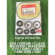 (Set) Engine OIL SEAL Complete Set Honda EX5 Hi Power Dream Class Wave100 Wave100R C70 C70z GBO GBOJ