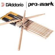 Promark by D'addario TX5AW 5A Wood Tip Hickory Drumsticks, 5B 2B 7A, 1/Pair