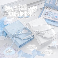 RosyPosy A.N.G.E.L Leather Journal - A7 Refillable Notebook with 3D Wing Design, Multifunctional Ins