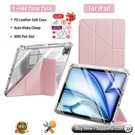 IPad 11th A16 Case Y-shaped Clear Case for IPad 10th Gen Air11-M3 7th 8th 9th 10.2 Air 4/5 10.9 Air 