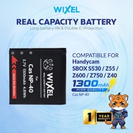 WIXEL Baterai Kamera CAS NP-40 for Casio Exilim EX FC160 FC100 FC150 Z50 Z55 Z57 Z100 Z200 Z300 Z400