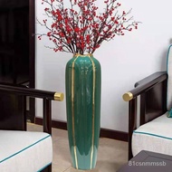 🚓Light Luxury Metal Vase Simple Gold-Plated Floor Large Vase Living Room Decoration Flower Arrangement Decoration TV Cab