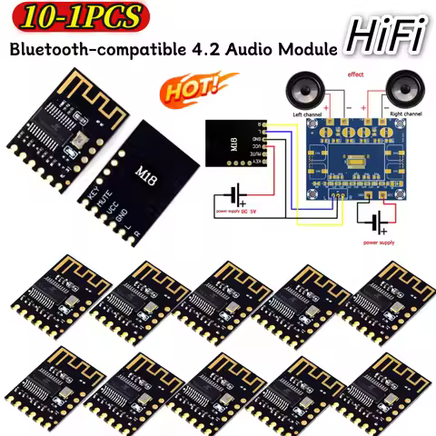 HW-425 Bluetooth-compatible Audio Receiver Module Bluetooth-compatible 4.2 Wireless HiFi Stereo Loss