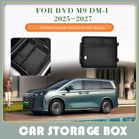 Car Storage Box For BYD M9 eMax 9 DM-i Xia 2025 2026 2027 Anti-dirty Armrest Center Console Cover Da