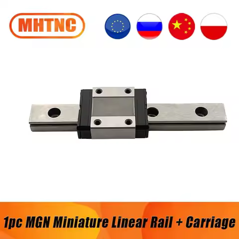 1 pc MGN7 MGN9 MGN12 MGN15 100mm-1000mm Miniature Linear Rail + MGN-C / MGN-H Slide Carriage KIT 3D 
