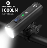 ROCKBROS 1000Lumen Bike Light Smart Vibration Sensing Bike Lamp 5Modes Bicycle Headlight LED Flashlight Lantern