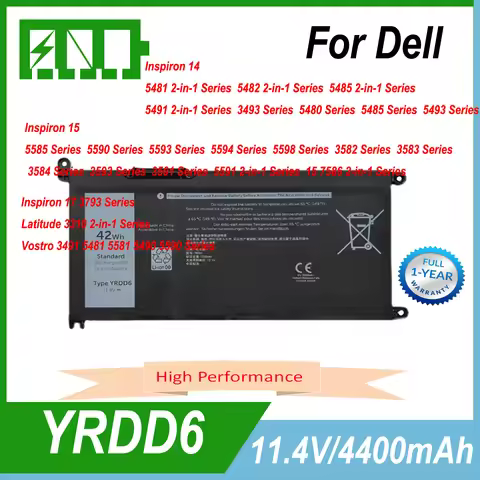 YRDD6 Laptop Battery For Dell Latitude 3300 3401 3379 Vostro 3491 3501 3590 3490 3591 5490 5581 5481