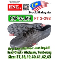 Hiking Kampung Anti-slip Waterproof Rubber Black Shoe / Kasut Getah/ Hiking shoes