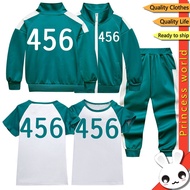 Squid Game Costume Baby Boys Girls Jacket T-shirt + Pants 3pcs 456 Kids Clothes Spring Autumn Fashio